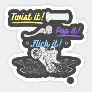 Bop a wheelie! Sticker